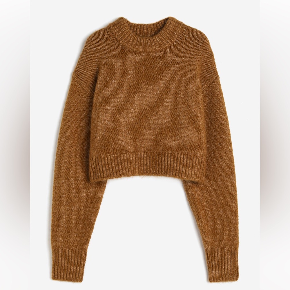H&M brown short sweater size S